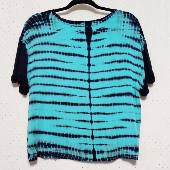 Chelsea & Theodore *Turquoise Tie Dye Top* Sz L* - Picture 2 of 7